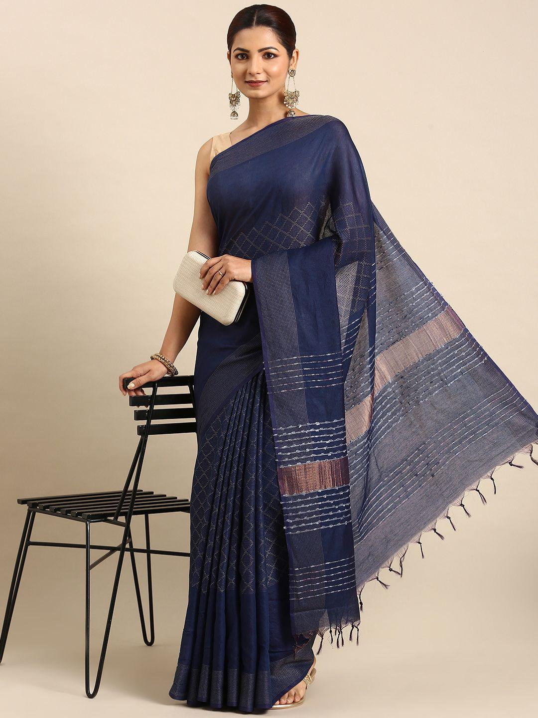 swatika woven design zari silk blend bhagalpuri saree