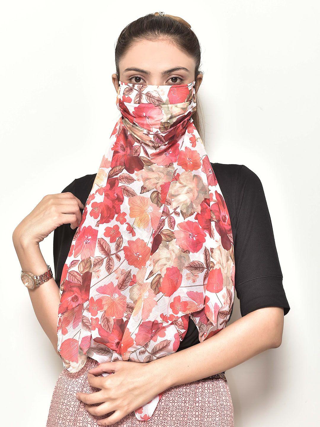 swayam woman reusable 3-layer outdoor protective face mask com scarf