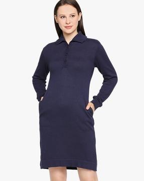 sweater dress with insert pockets