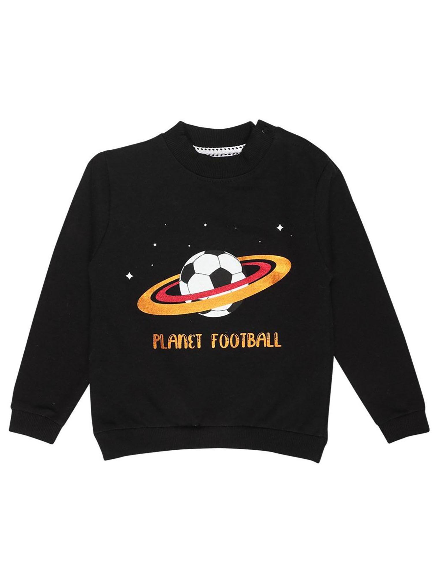 sweatshirt with brushed flee- black