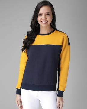 sweatshirt with colourblock detail