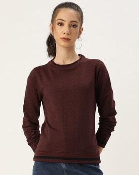 sweatshirt with contrast lining