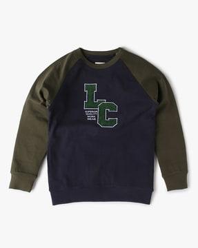 sweatshirt with logo applique