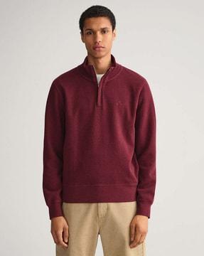 sweatshirt with ribbed hemline