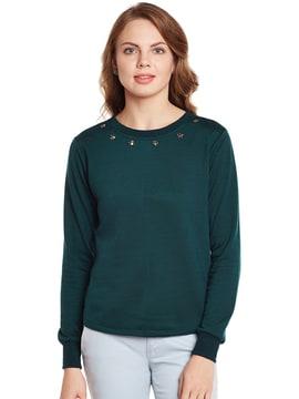 sweatshirt with round-neck