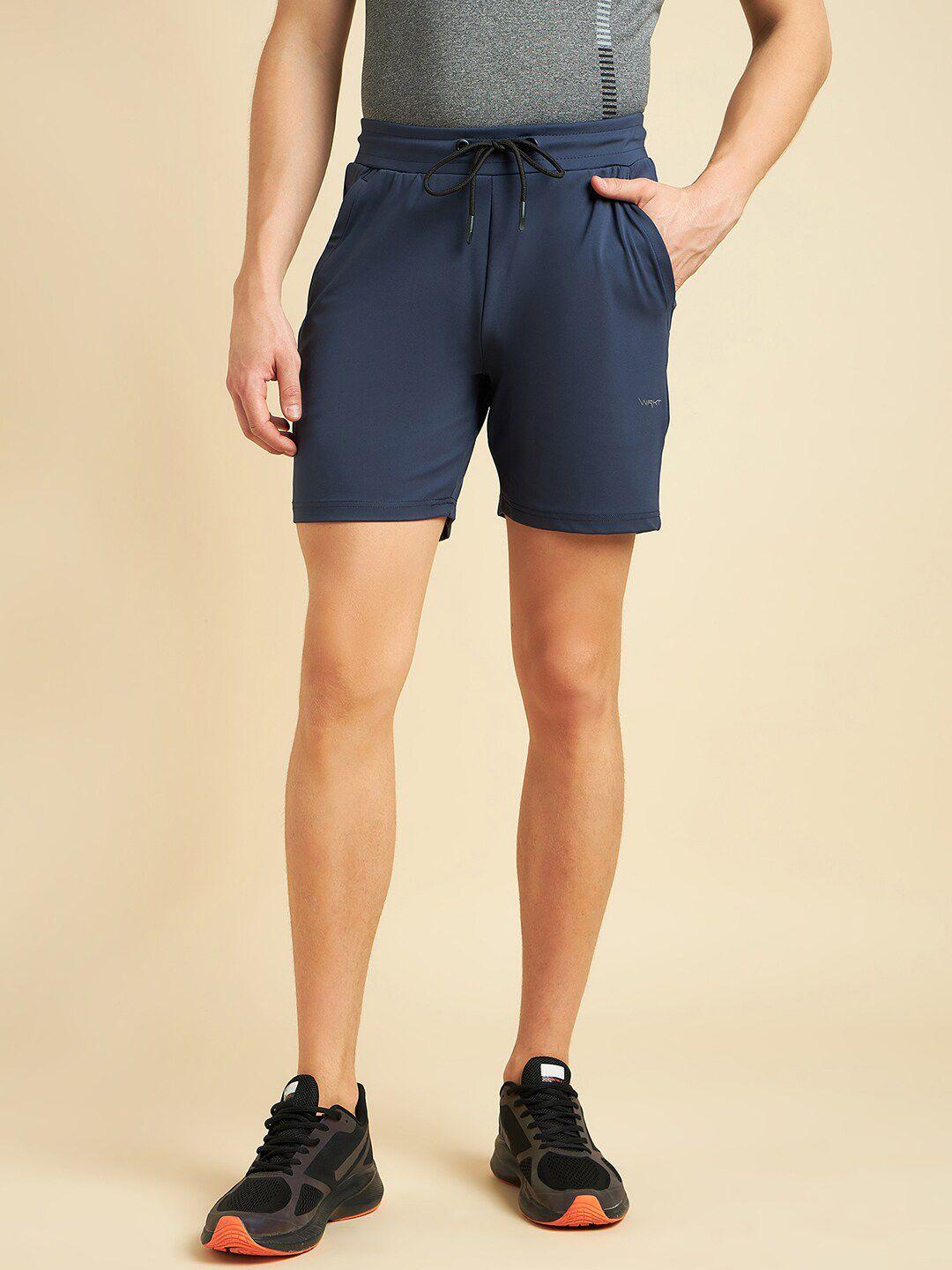 sweet dreams men navy blue mid-rise shorts