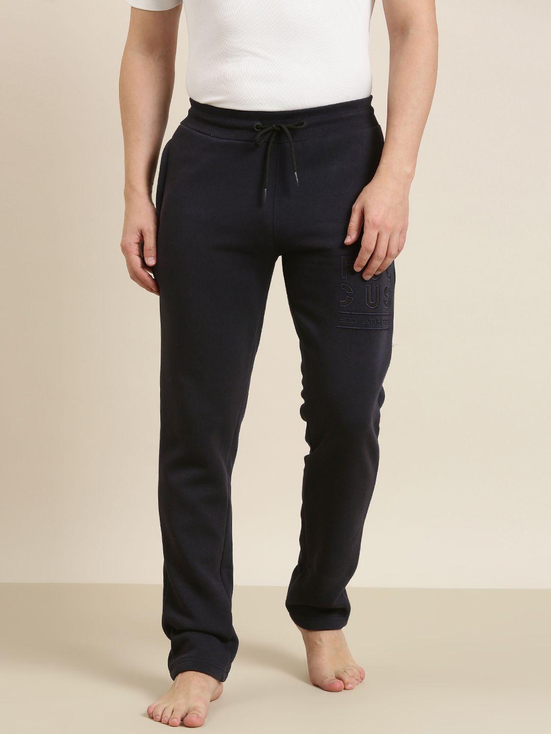 sweet dreams men solid straight lounge pants with contrast side panels