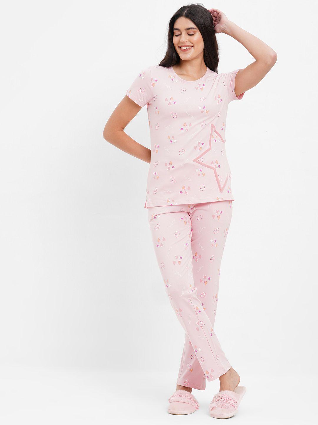 sweet dreams women conversational printed night suit