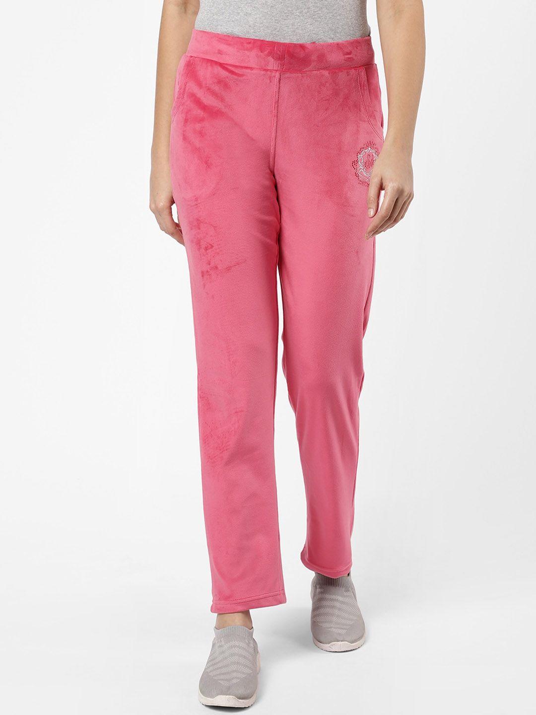 sweet dreams women pink solid lounge pants