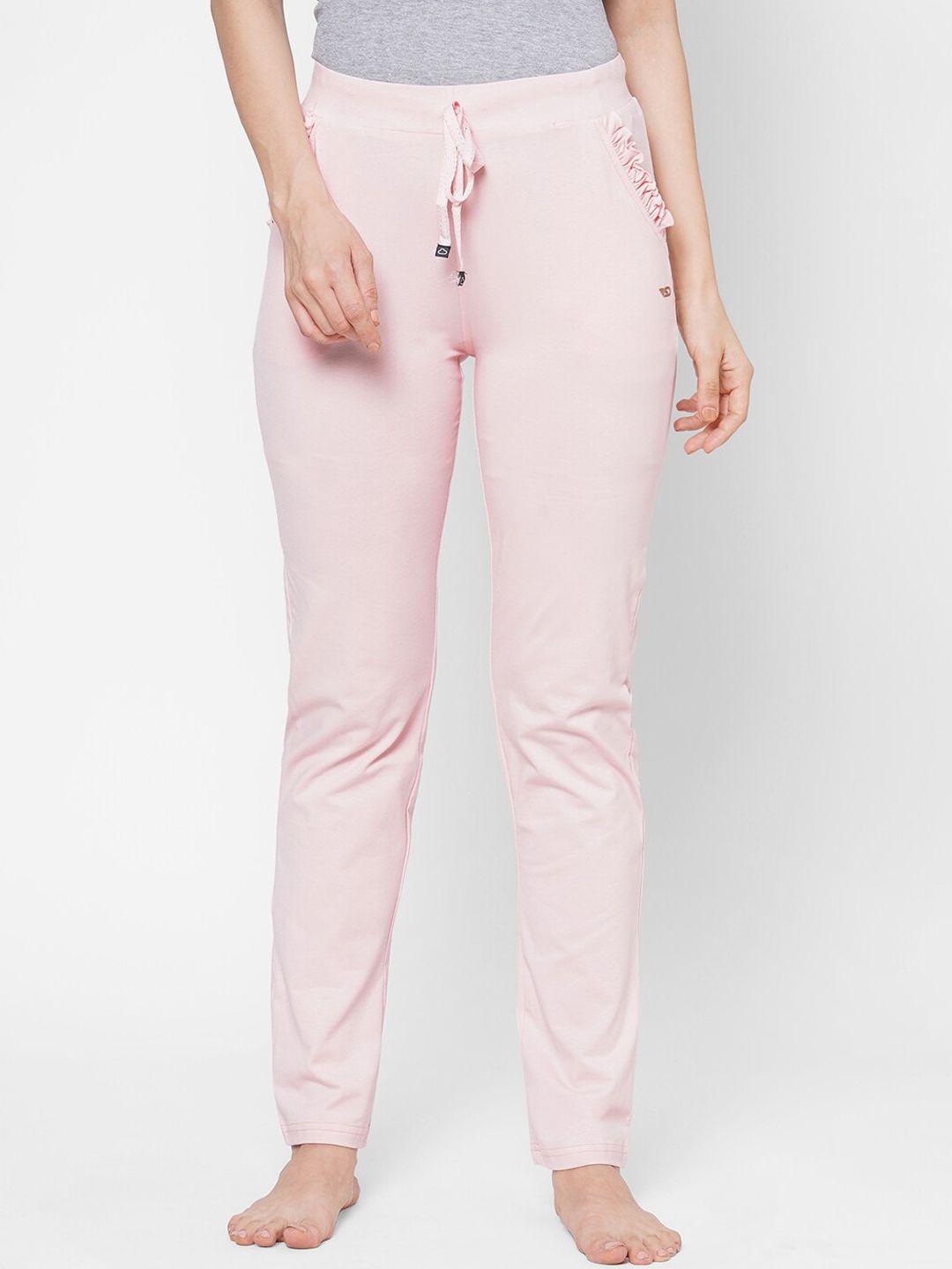 sweet dreams women pink solid lounge pants