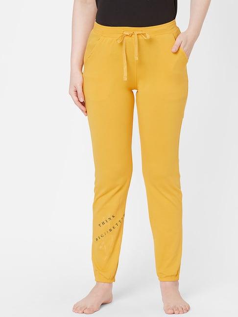 sweet dreams yellow cotton joggers