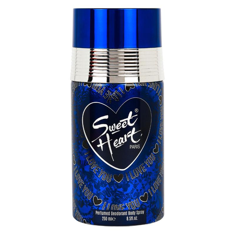 sweet heart i love you blue perfumed deodorant body spray