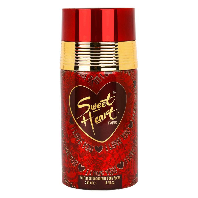 sweet heart i love you red perfumed deodorant body spray