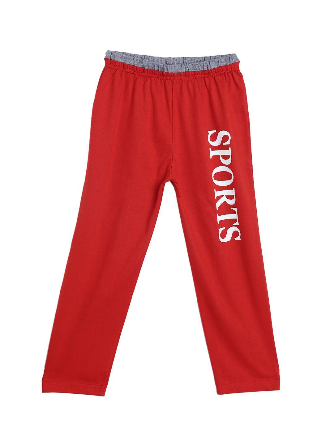 sweet angel boys red straight fit solid track pants