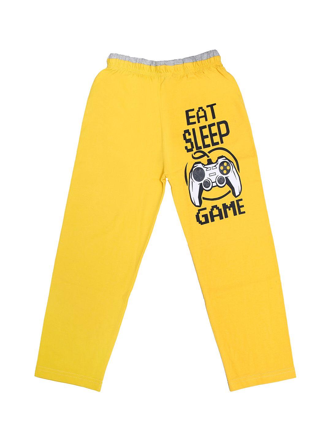 sweet angel boys yellow printed track pant