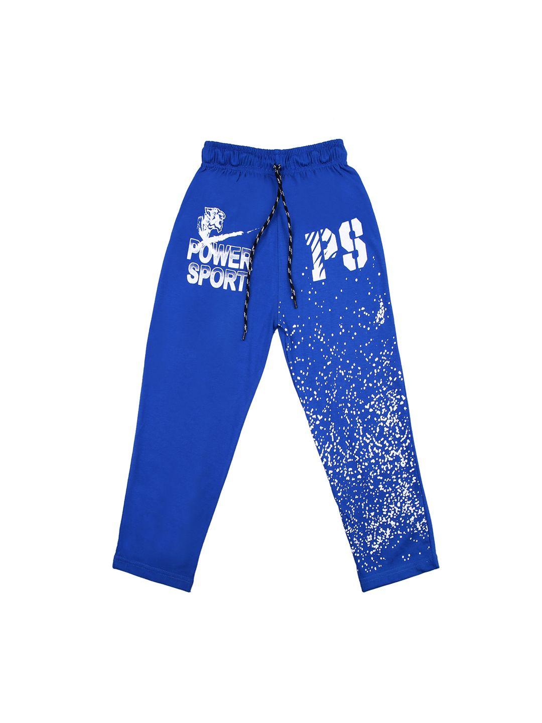 sweet angel kids blue printed track pants