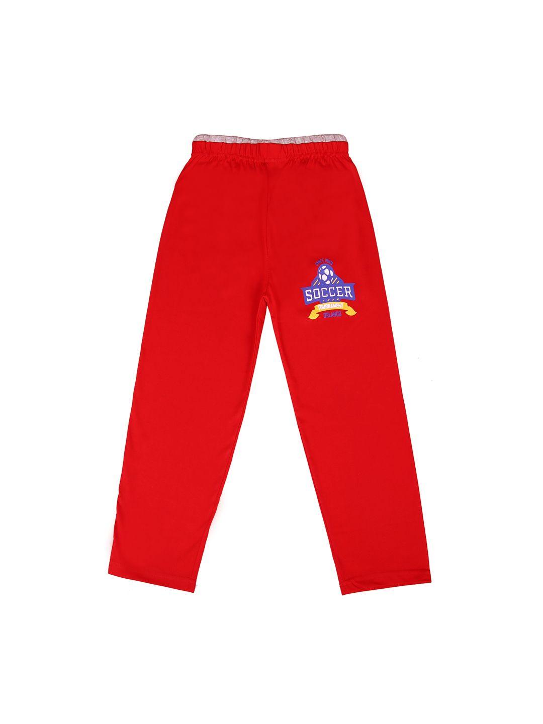 sweet angel kids red solid track pants