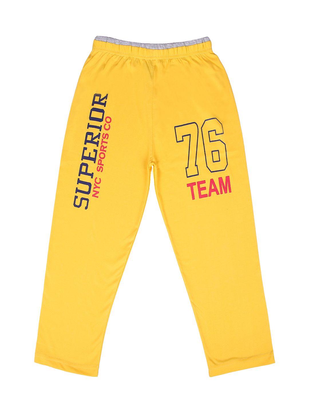 sweet angel kids yellow straight fit track pants