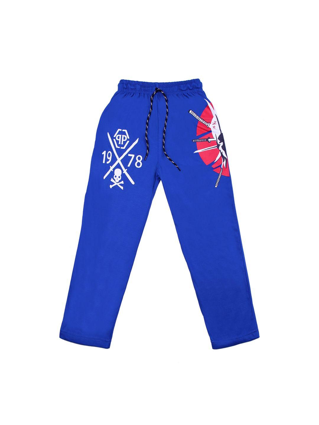 sweet angel unisex blue solid track pants