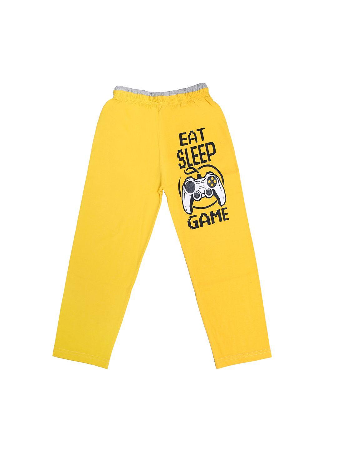 sweet angel unisex yellow straight-fit track pants