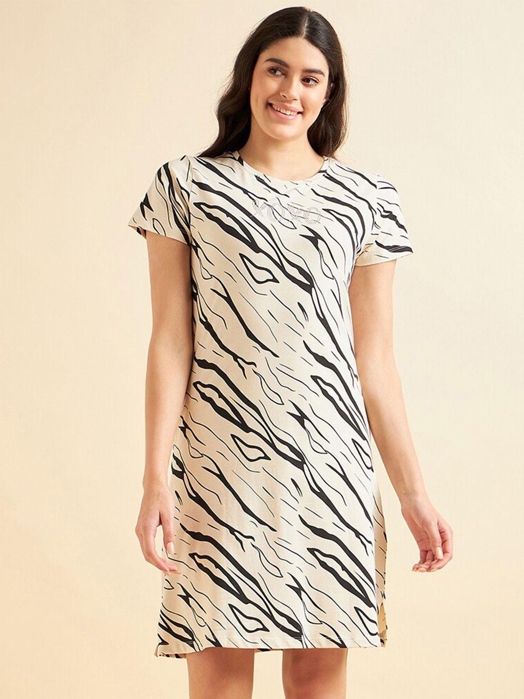 sweet dreams animal printed pure cotton nightdress