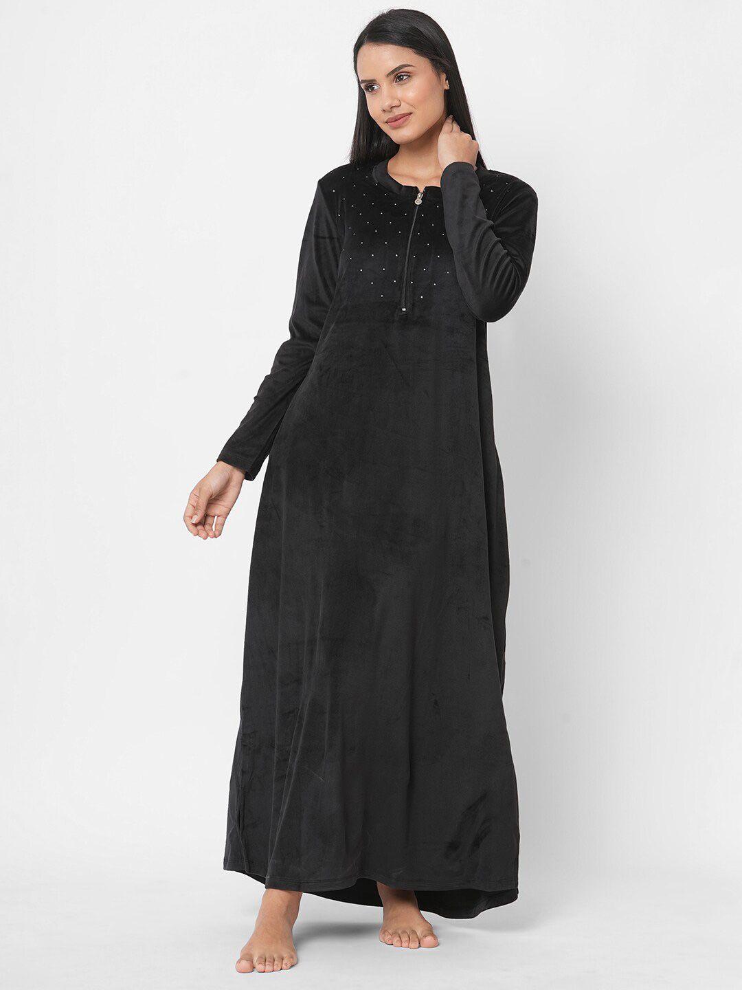 sweet dreams black maxi nightdress