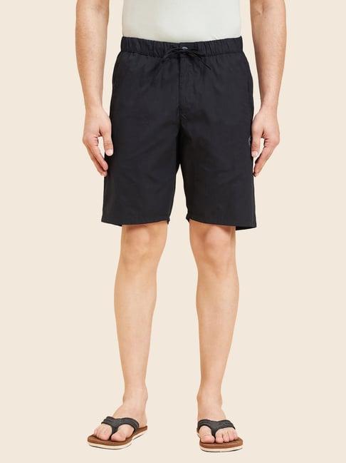 sweet dreams black regular fit cotton lounge shorts