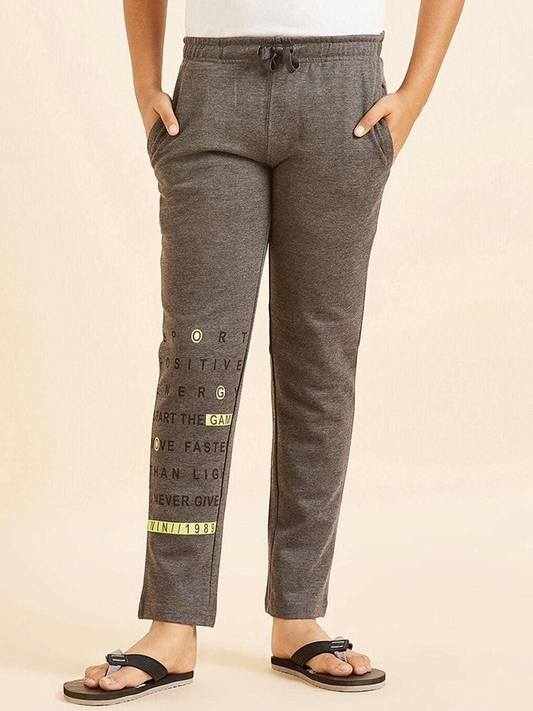 sweet dreams boys charcoal mid-rise relaxed-fit lounge pants