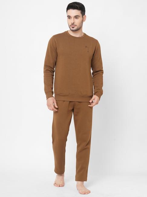 sweet dreams brown regular fit tracksuit