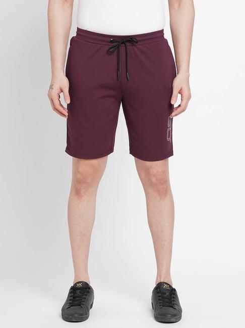 sweet dreams burgundy regular fit shorts