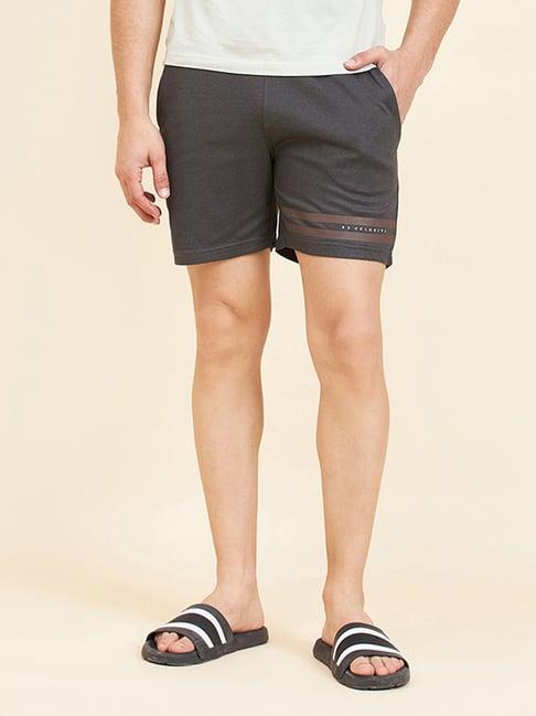 sweet dreams charcoal melange regular fit lounge shorts