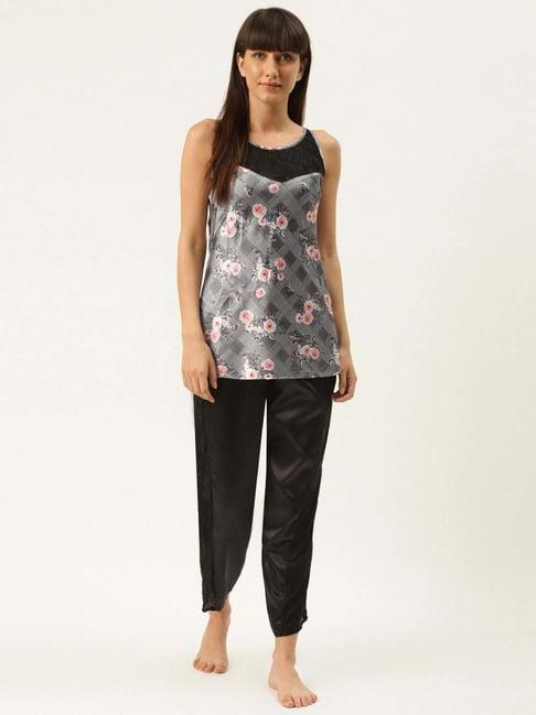 sweet dreams coal black printed top pyjamas set