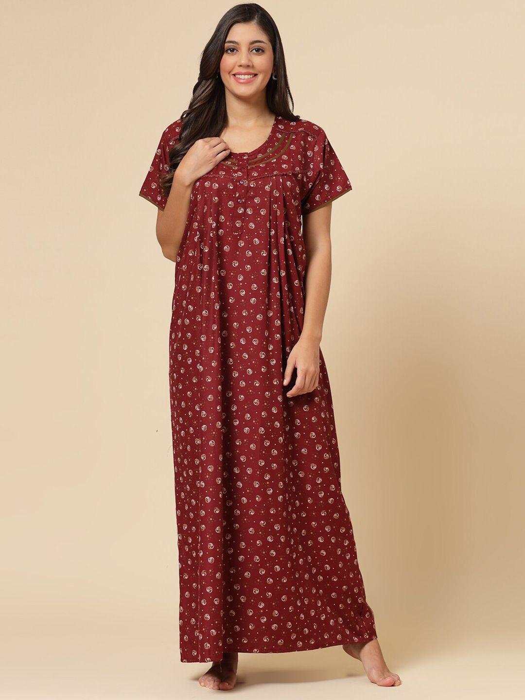 sweet dreams conversational printed maxi nightdress