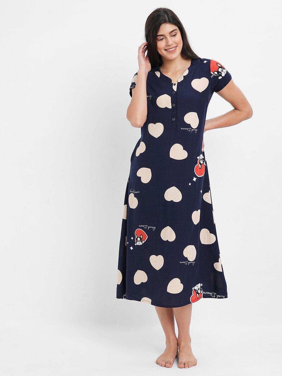 sweet dreams conversational printed nightdress