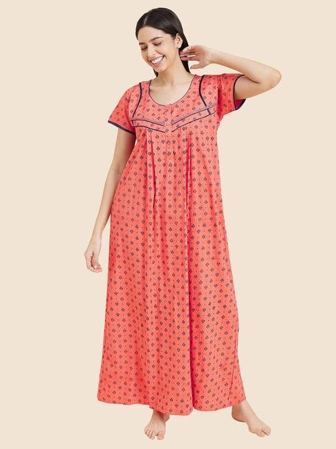 sweet dreams coral printed nighty