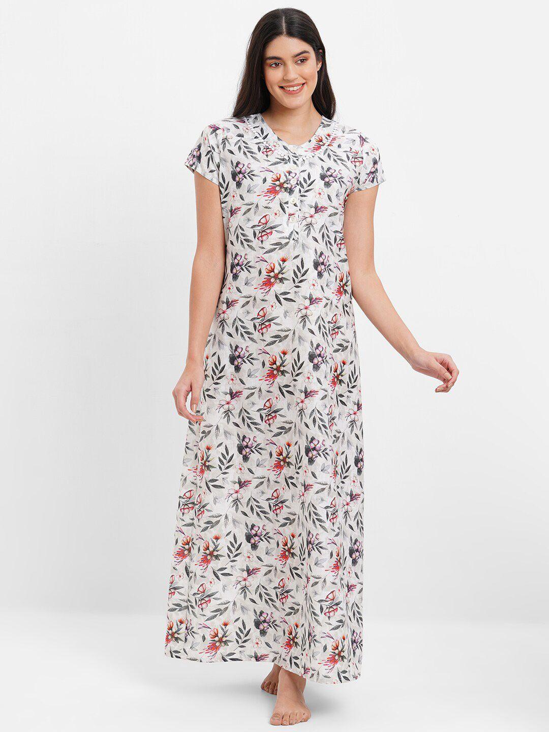 sweet dreams floral printed maxi nightdress