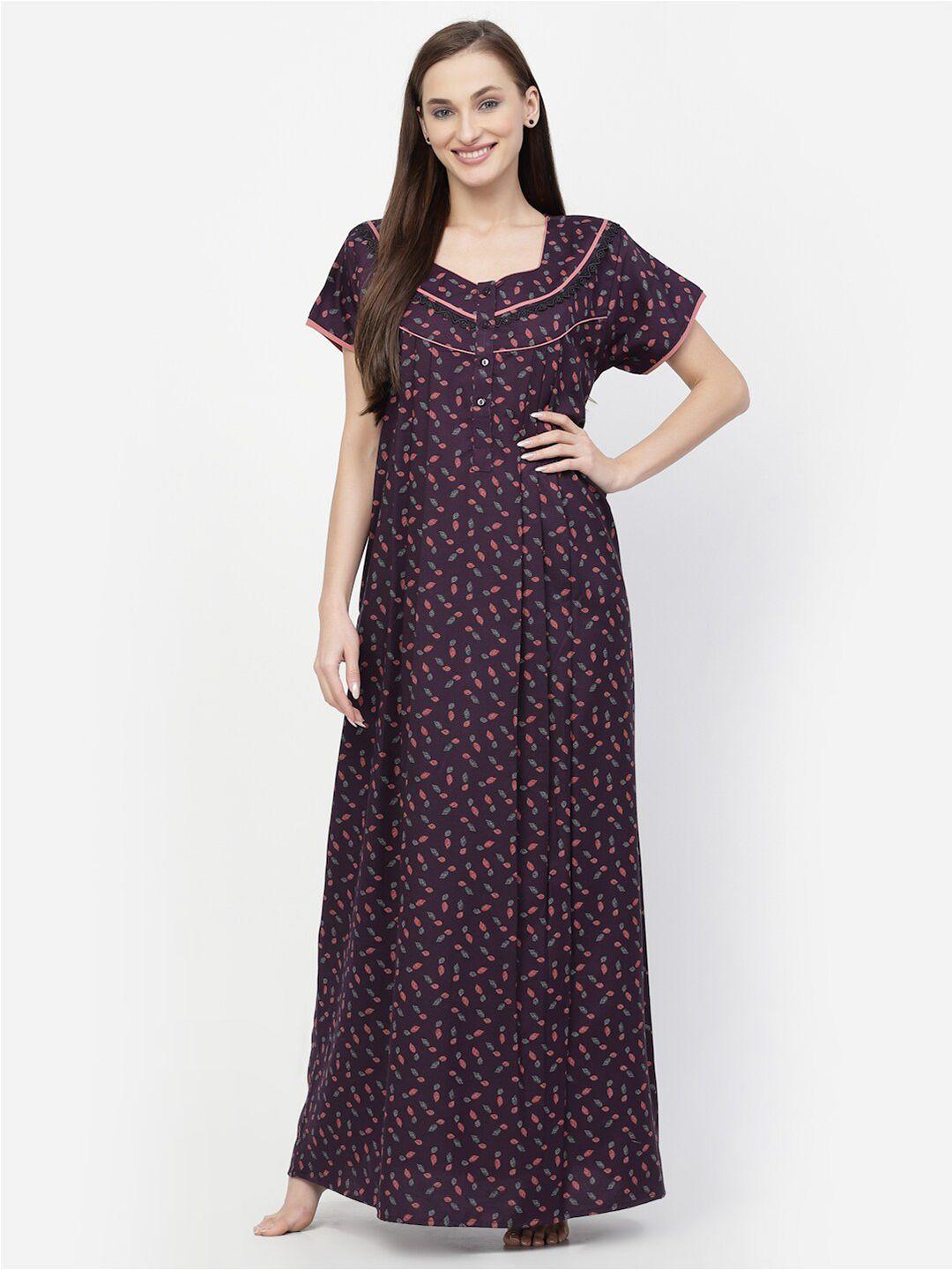 sweet dreams floral printed maxi nightdress