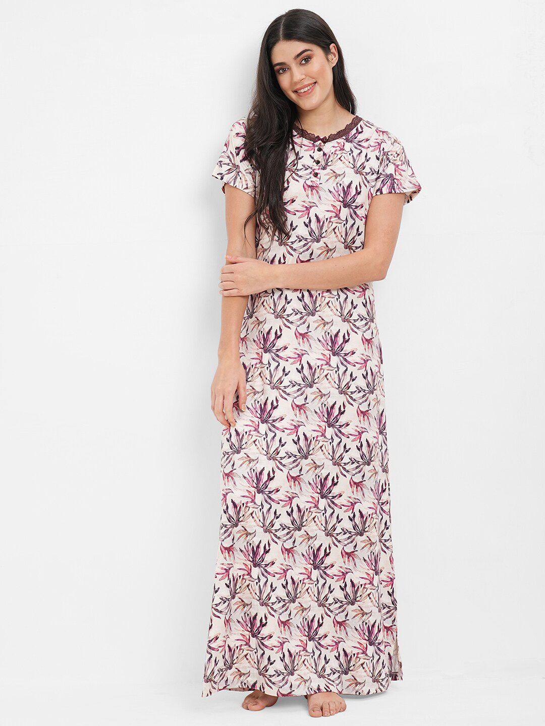 sweet dreams floral printed maxi nightdress