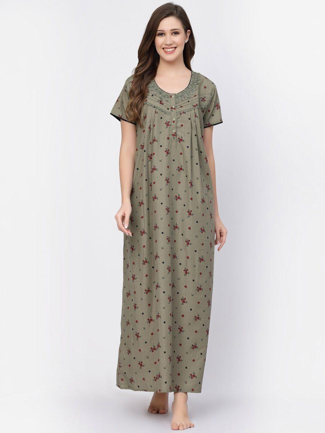 sweet dreams floral printed maxi nightdress