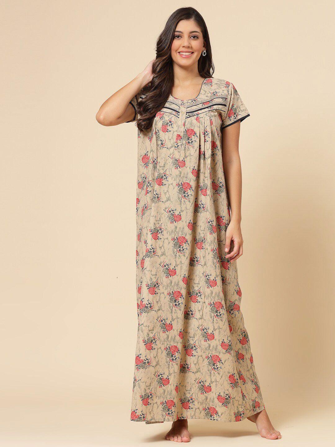 sweet dreams floral printed maxi nightdress