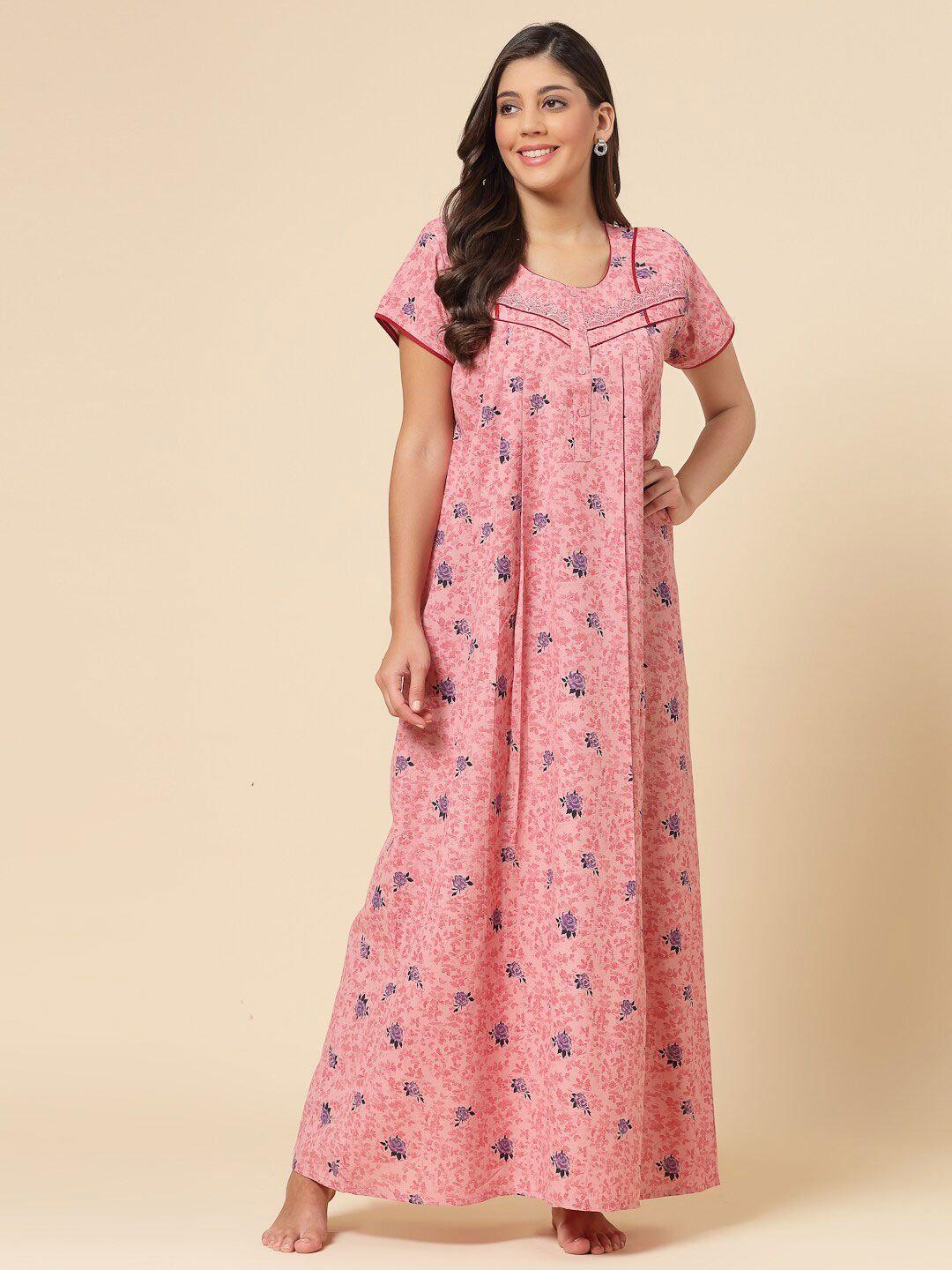 sweet dreams floral printed maxi nightdress