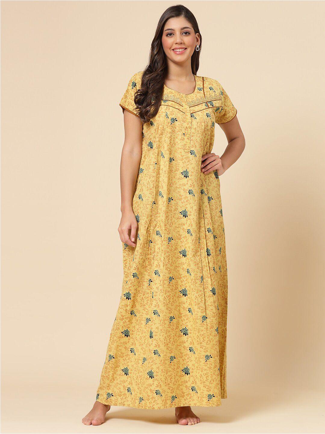 sweet dreams floral printed maxi nightdress