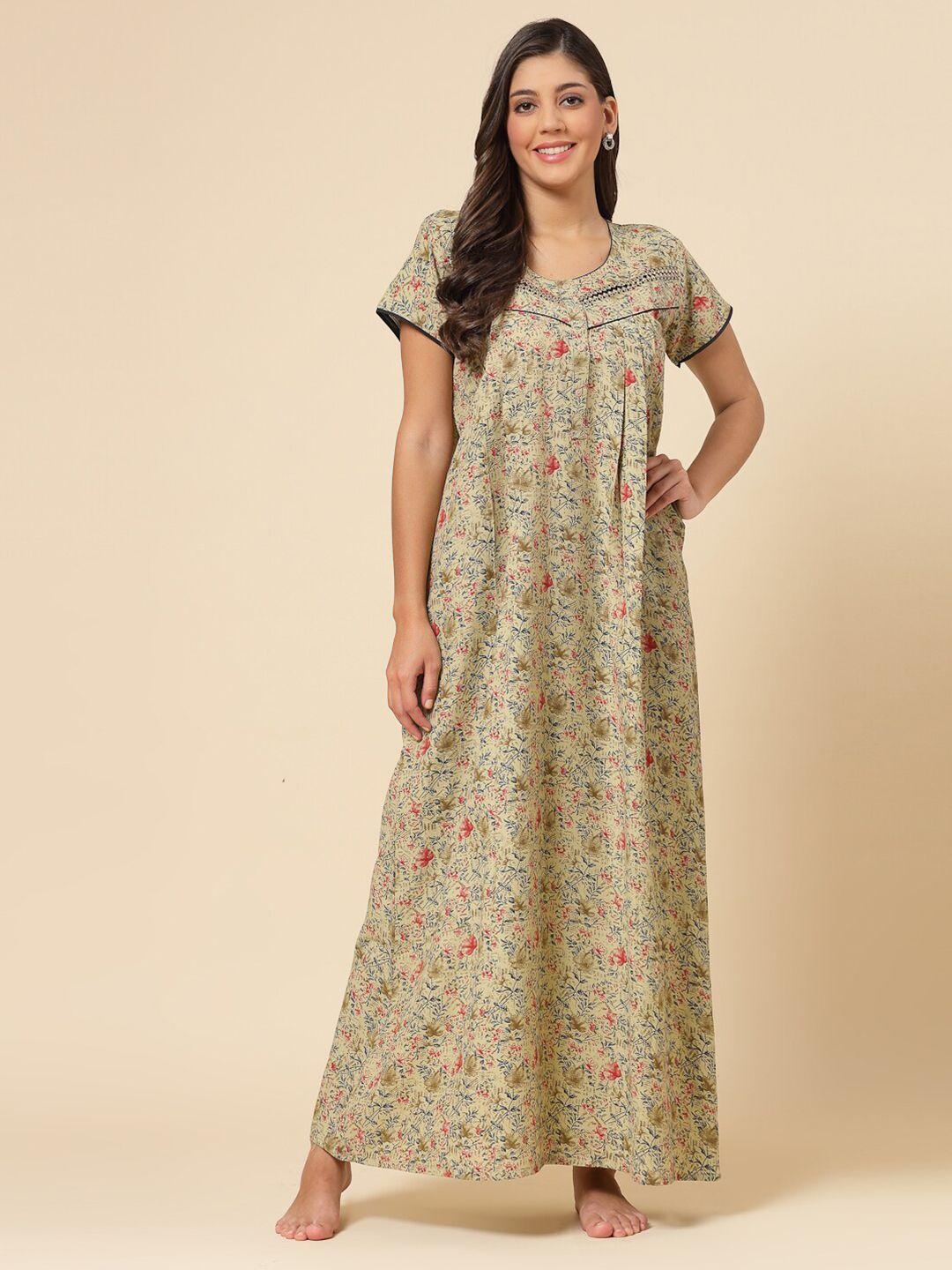 sweet dreams floral printed maxi nightdress