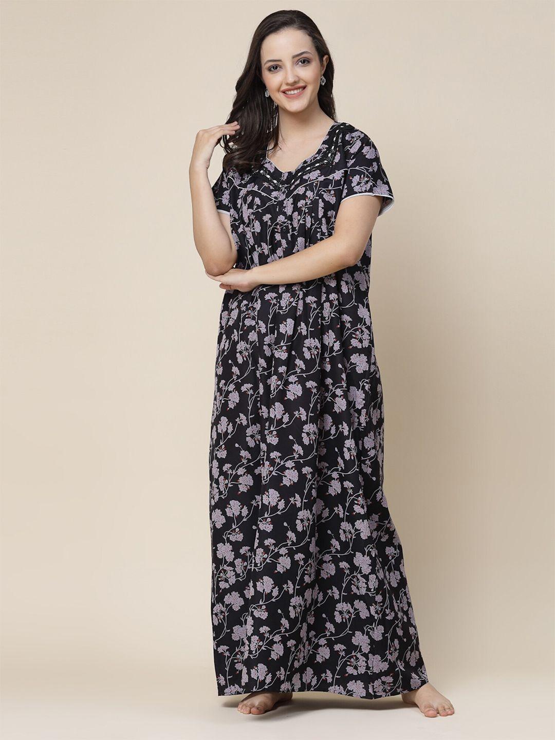 sweet dreams floral printed maxi nightdress