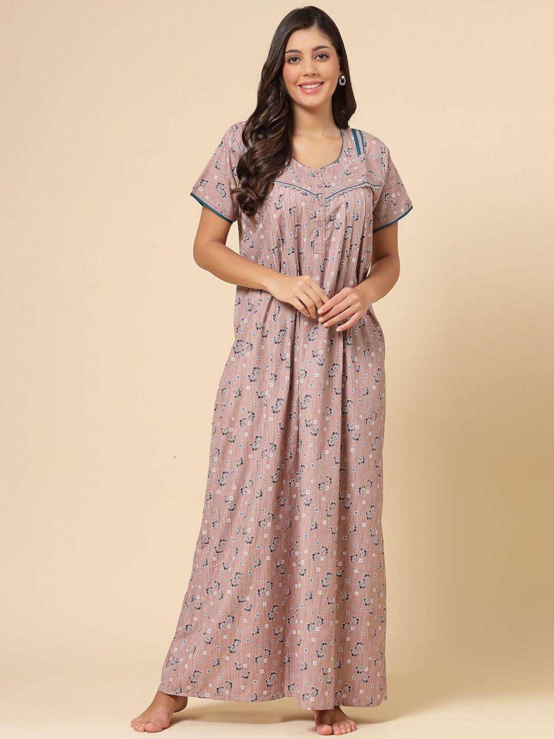 sweet dreams floral printed maxi nightdress