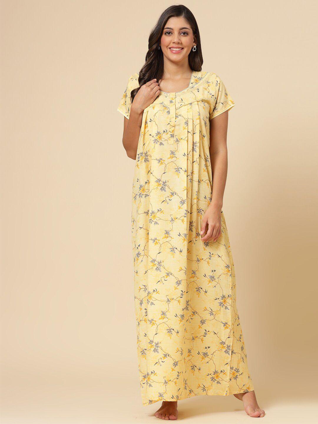 sweet dreams floral printed maxi nightdress