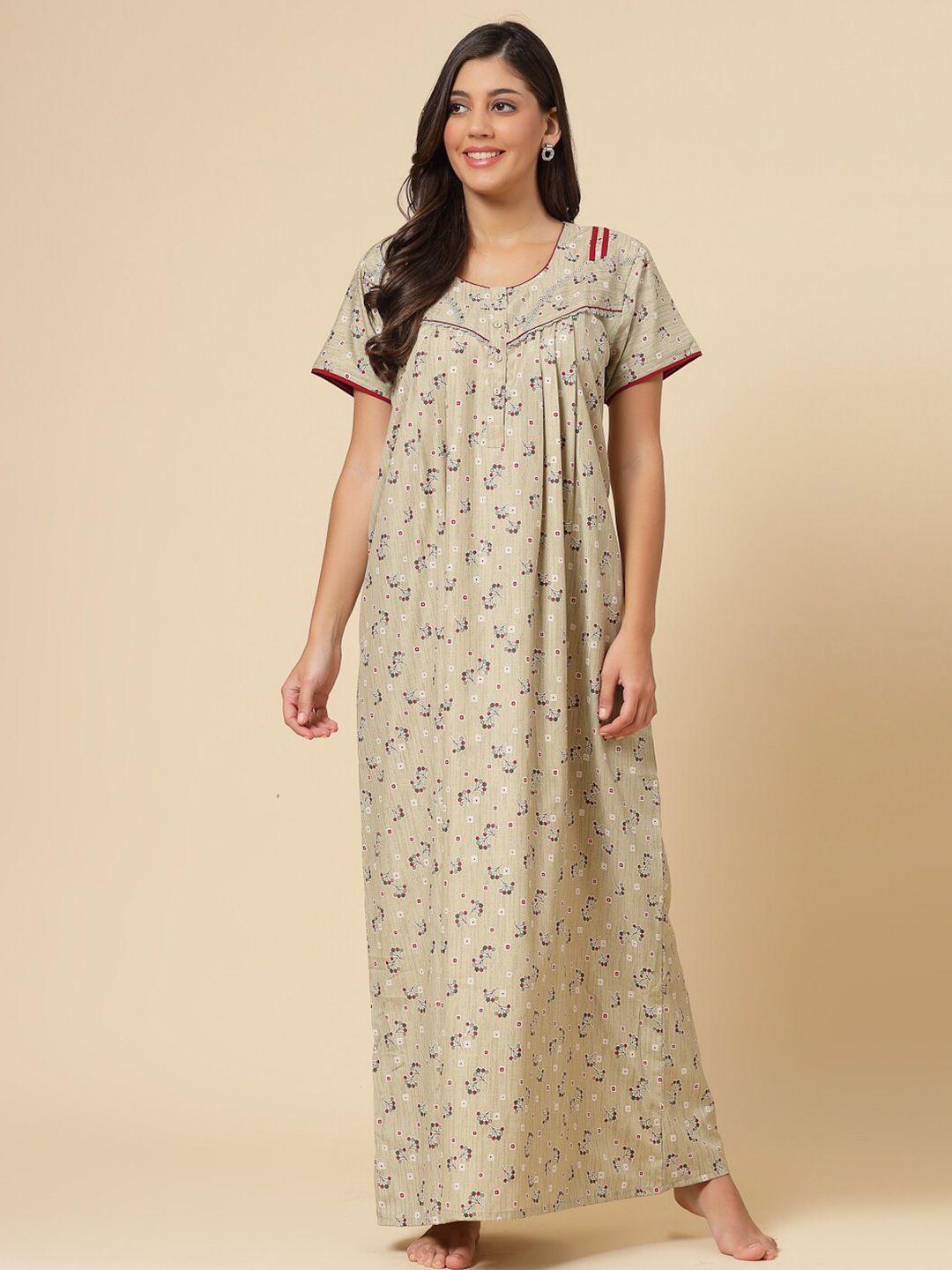 sweet dreams floral printed maxi nightdress