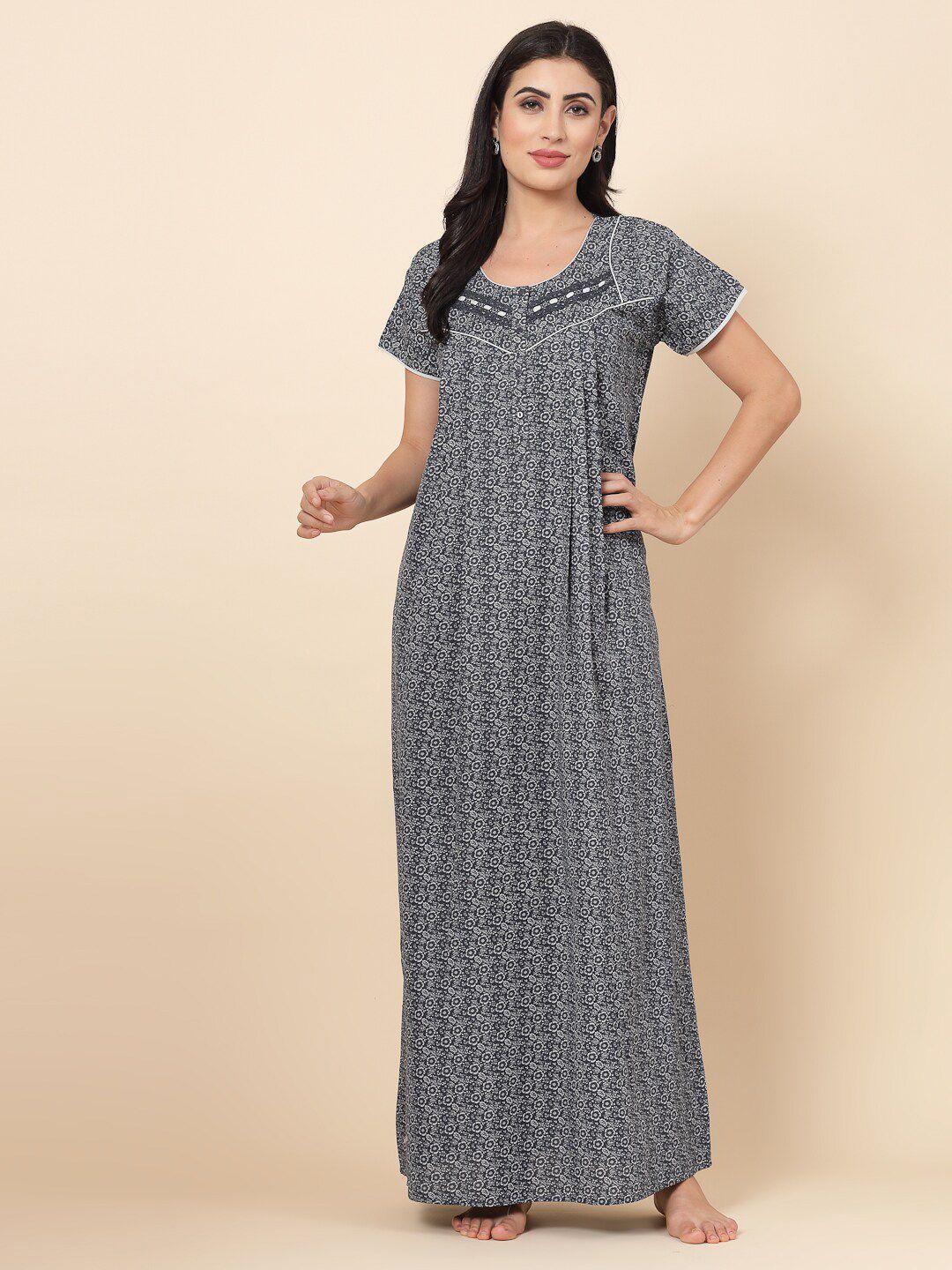 sweet dreams floral printed maxi nightdress