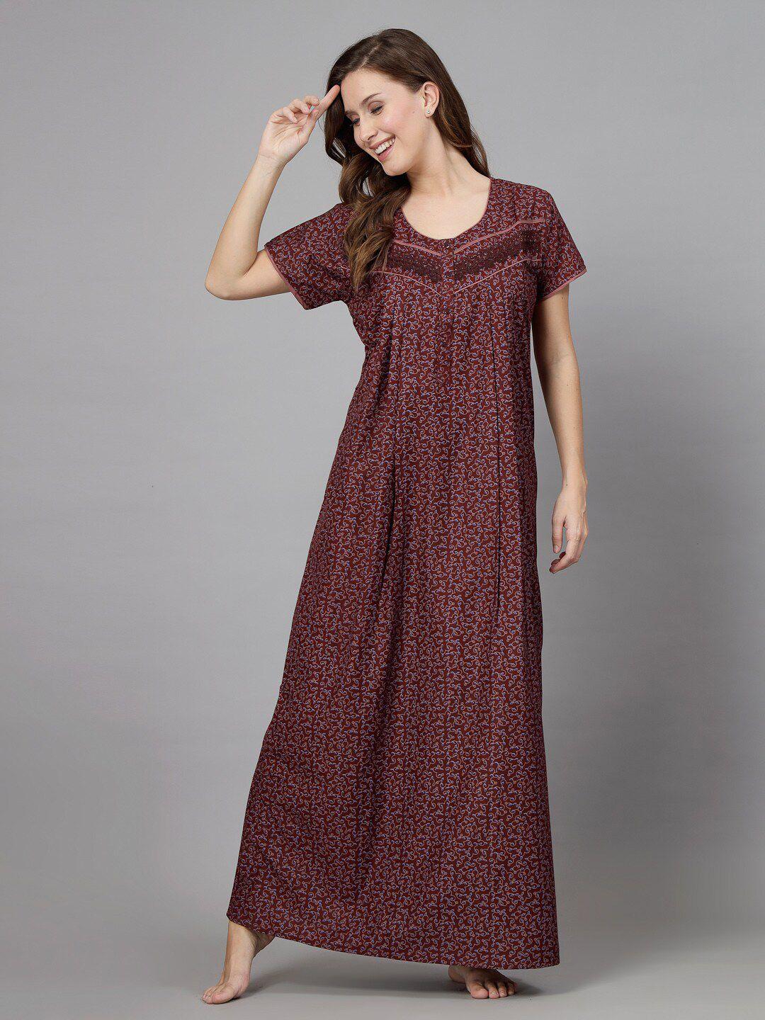 sweet dreams floral printed maxi nightdress