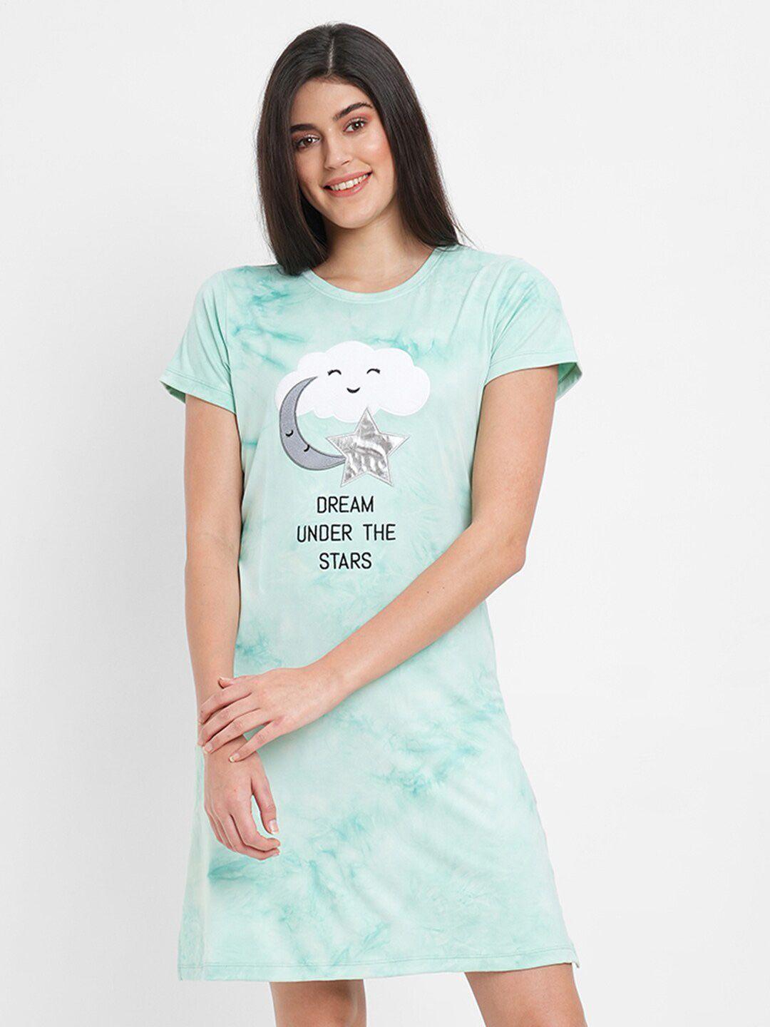 sweet dreams graphic printed nightdress